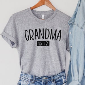 Custom Grandma Shirt, New Grandma Gift, Grandma Birthday Gift, Personalized Grandma Shirt, Mother&#39;s Day Gift, Proud Grandma Shirt, Granny