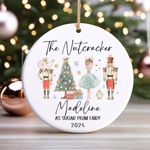 Personalized Nutcracker Ornament, Custom Nutcracker Ballet Ornament, 2025 Christmas Keepsake, Dancer Holiday Ornament, Girl&#39;s Ballet Gift