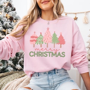 Christmas sweater pink discount