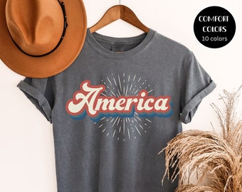 Comfort Colors America Vibes Shirt, Fourth of July Shirt, Big USA Tshirt, America Shirt Comfort Colors, God Bless America Shirt, America Tee