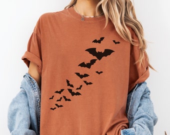 Comfort Colors Halloween Shirt, Cute Halloween Bat Shirt, Spooky Season Shirt, Fall Graphic Tee, Halloween Party, Gift For Halloween, Spooky
