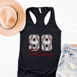 Custom Baseball Tank Top, Baseball Number Tank, Personalized Baseball Tank, Baseball Mom Racerback, Baseball Mama Tank top, Baseball Shirt