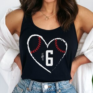 Custom Baseball Number Tank Top, Personalized Baseball Mom Tank, Cute Baseball Racerback Tank Top, Game Day Shirt, Custom Baseball Racerback