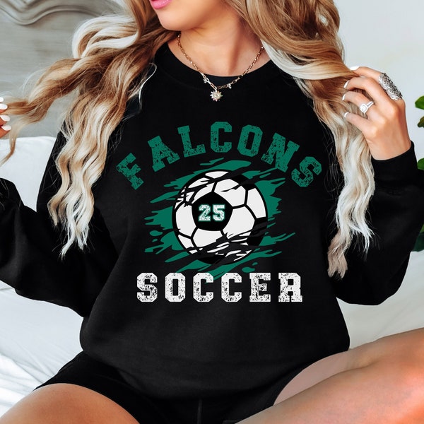 Custom Soccer Sweatshirt, Personalized Soccer Mom Crewneck, Soccer Fan Pullover, Soccer Number Sweatshirt, Custom Soccer Team Tee