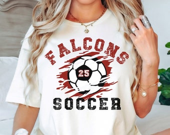 Custom Soccer Shirt, Personalized Soccer Mom Shirt, Soccer Fan Shirt, Soccer Number Shirt, Custom Soccer Team ShirtSoccer Tee