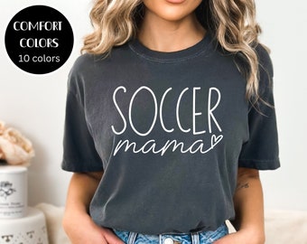 Comfort Colors Soccer Mom Shirt, Soccer Mom Gift, Soccer mom Tshirt, Gift for Soccer Mom, Oversized Soccer Mom shirt, Cute Soccer Mom Tee