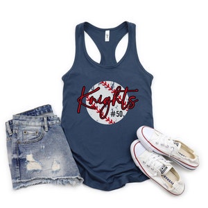 Custom Baseball Tank Top, Baseball Number Tank, Personalized Baseball Tank, Baseball Mom Racerback, Baseball Mama Tank top, Baseball Shirt