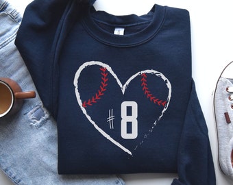 Custom Baseball Sweatshirt, Personalized Baseball Sweatshirt, Spring Baseball, Baseball Mom Gift, Baseball Fan Sweatshirt, Baseball Shirt