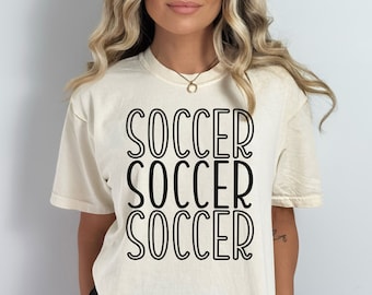 Comfort Colors Soccer Mom Shirt, Soccer Fan Gift, Soccer Team Tshirt, Gift for Soccer Mom, Oversized Soccer T shirt, Cute Soccer Shirt