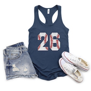 Custom Baseball Tank Top, Baseball Number Tank, Personalized Baseball Tank, Baseball Mom Racerback, Baseball Mama Tank top, Baseball Shirt