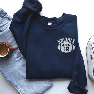 Custom Football Sweatshirt, Game Day Football Mom Crewneck, Personalized Football Pullover, Football Fan Sweatshirt, Custom Football Team