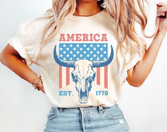 Comfort Colors America Shirt, USA Shirt, Fourth of July Shirt, 4th of July, Patriotic Shirt, America Est Shirt, Red White and Blue, 1776 Tee