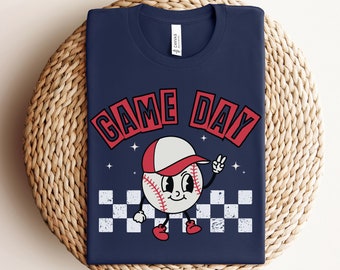 Baseball Mom Shirt, Ladies Baseball T-shirts, Baseball Game Day Tee, Cute Baseball Shirt, Baseball Shirt, Spring Baseball, Baseball Gift