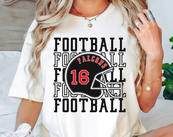 Custom Football Shirt, Personalized Football Mom Shirt, Football Fan Shirt, Football Number Shirt, Custom Football Team Shirt, Football Tee
