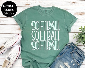 Comfort Colors Softball Shirt, Cute Softball Life Shirt, Softball Game Day shirt, Softball Fan Tee, Softball Mom Tee, Softball Team Shirt.