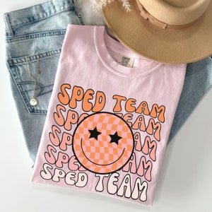 Comfort Colors SPED Team Shirt, Special Education Teacher, Back To School Shirt, Oversized Staff TShirt , Special ED shirt, New Teacher Gift
