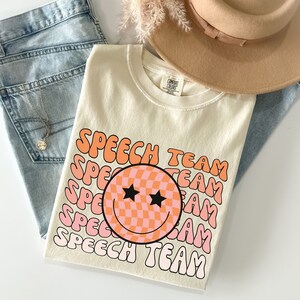 Comfort Colors Speech Team Shirt, SLP Teacher tshirts, Back To School Shirt, Oversized Staff TShirt , Special ED shirt, New SLP Teacher gift