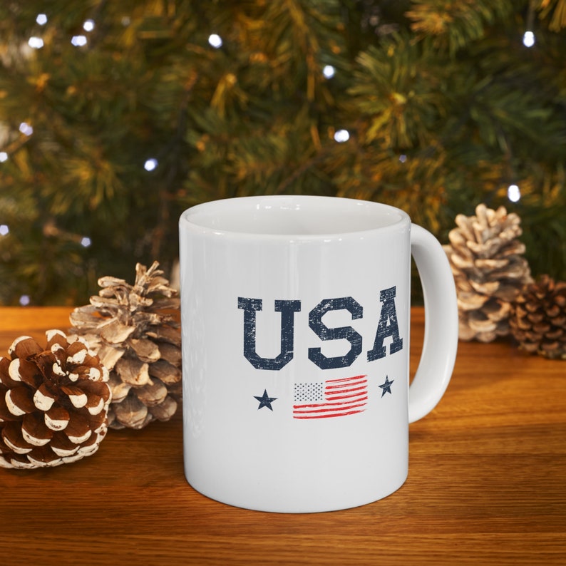 USA mug, 4th of July mug, Independence Day mug, America Mug, usa flag mug, Fourth of July gifts, 11 oz ceramic mug, USA coffee mug, usa gift afbeelding 9