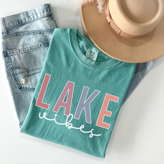 Lake Vibes Comfort Color Shirt, On Lake Time, Wake and Lake Shirt, Lake Vacation Shirt, Womens Boating Shirt, Lake Camping, Lake Weekend Tee