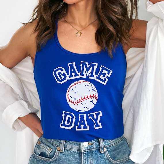 Womens Baseball Racerback Tank, Baseball Game Day Tank Top, Baseball Mom Tank Top, Cute Baseball Tank, Baseball Fan Tank Top, Baseball Mama