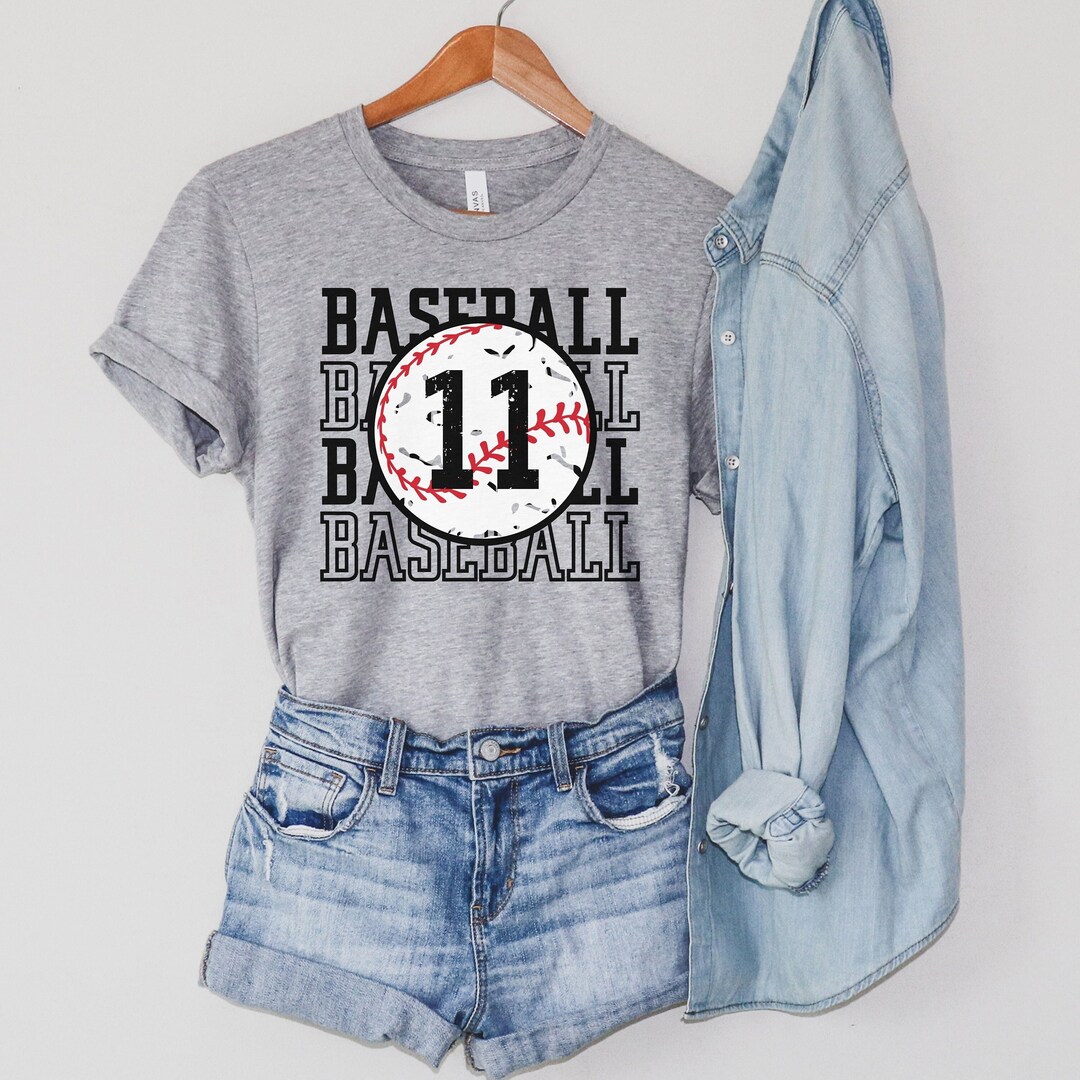 Custom Baseball Number Shirt, Personalized Baseball Mom Shirt, Baseball