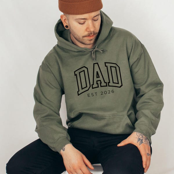 Sudadera personalizada para papá, sudadera con capucha para papá (2026), anuncio de embarazo, regalo para papá, camiseta del Día del Padre, regalo para papá primerizo
