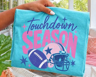 Comfort Colors® Football Graphic Tee, Game Day Shirt, Touchdown Season T-shirt, Football Mom Graphic Tee, Team Spirit Gift, Tailgate Party