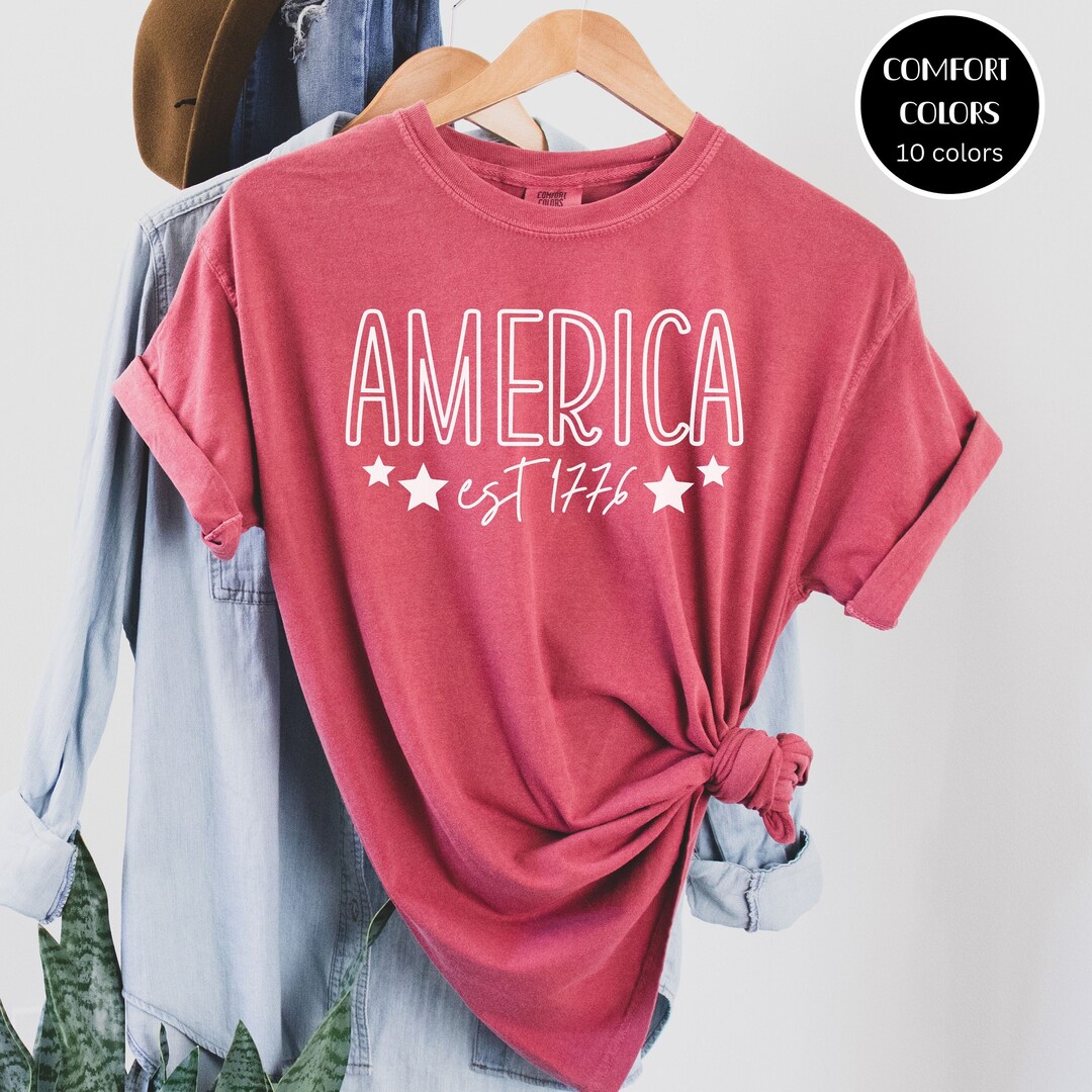 Comfort Colors America Shirt, Fourth of July Shirt, Big USA Tshirt ...