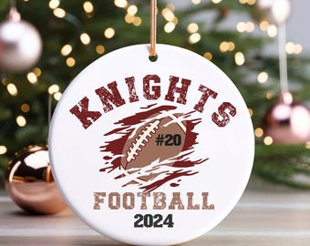 Personalized Football Ornament 2026, Custom Football Team Gift, Senior Football Gift, Keepsake Christmas Ornament, Sports Ornament