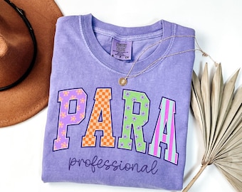 Paraprofessional Shirt, Comfort Colors® Para Tees, Teacher Aide Tshirt, 90s Para Pro Gift, Back to School Para Team, Teacher Appreciation