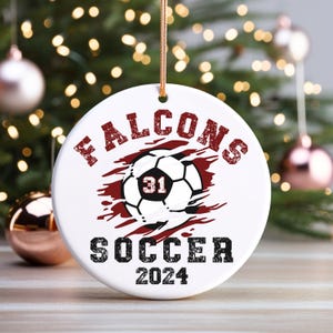 Personalized Soccer Ornament 2025, Custom Soccer Team Gift, Senior Soccer Gift, Keepsake Christmas Ornament, Soccer Ornament, Coach Gift