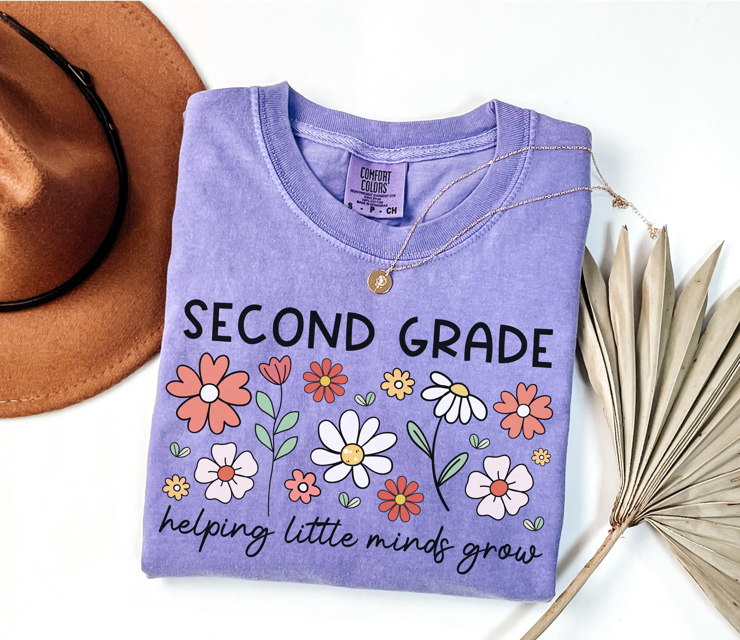 Second Grade Teacher Shirt, Comfort Colors 2nd Grade Team Tees, Helping Little Minds Grow, 2nd Grade Garden, Teacher Gift, Back to School