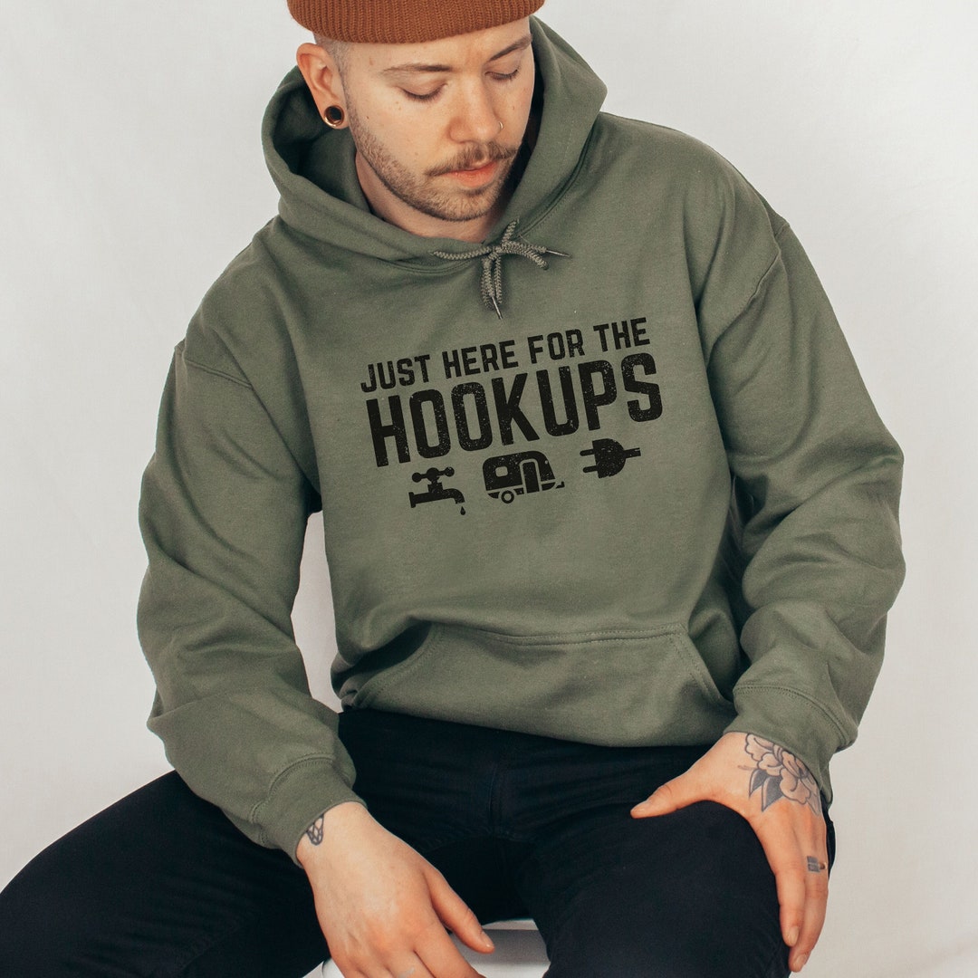 RV Hookups Sweatshirt, Funny RV Sweatshirt, Here for the Hookups Rv