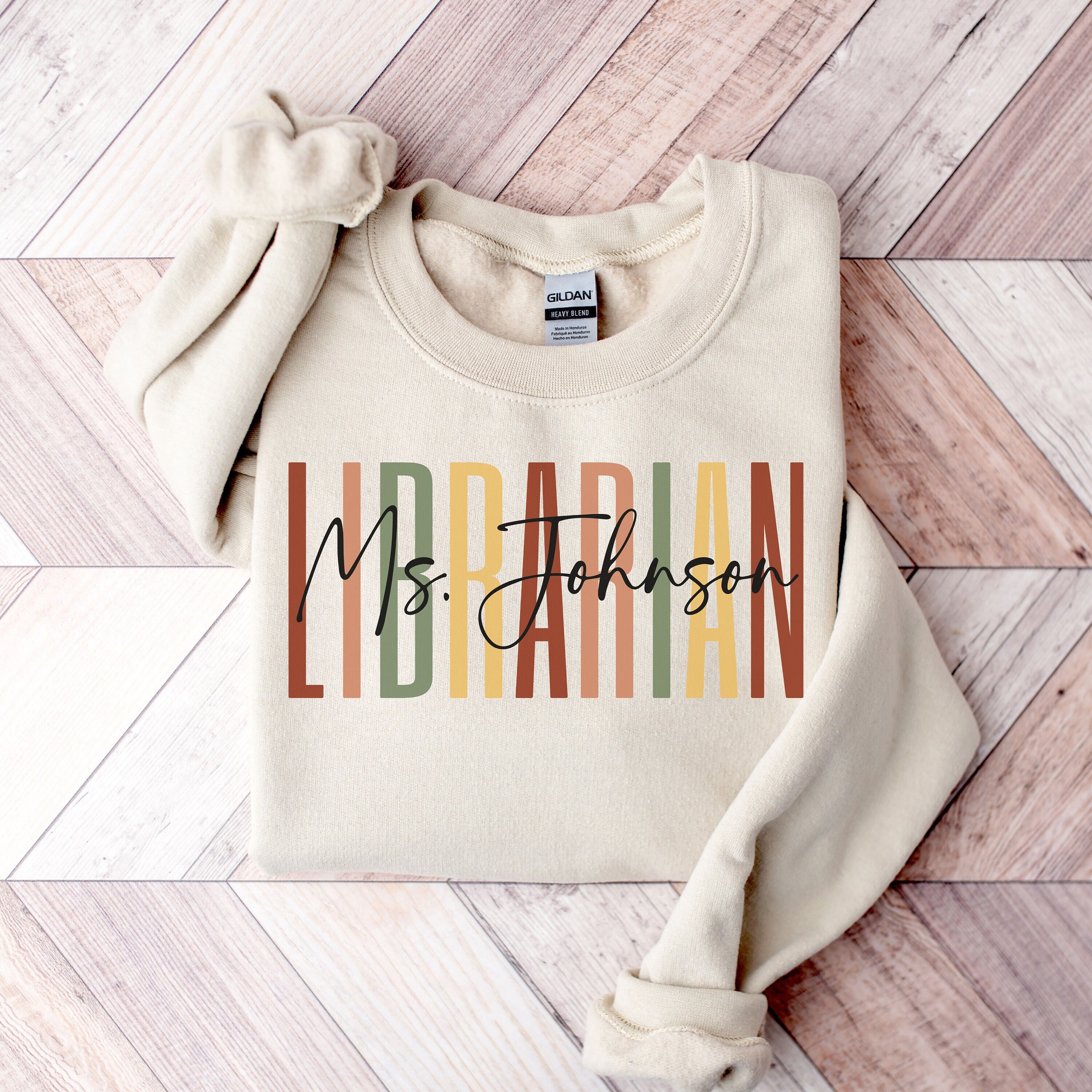 Personalized Librarian Sweatshirt, Custom School Librarian Crewneck, New Librarian Gift, Librarian Gift, Library Sweatshirt, Bookish Sweater