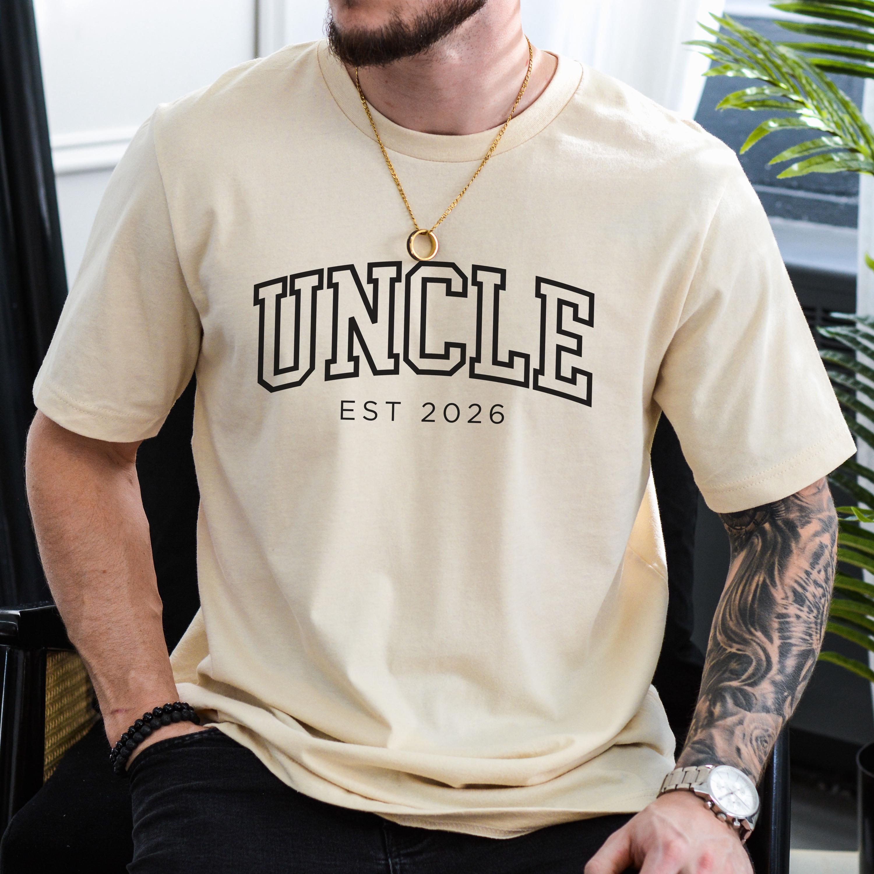 Personalized Uncle Shirt, Uncle Est 2026 Tshirt, Custom Uncle ...
