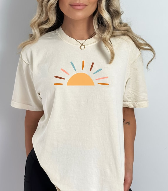 Sunshine T-shirt, nature lover shirt, summer tee, happy sunshine tshirt, comfort colors, good vibes tee, simple sun, sun t-shirt