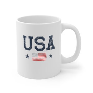 American flag mug