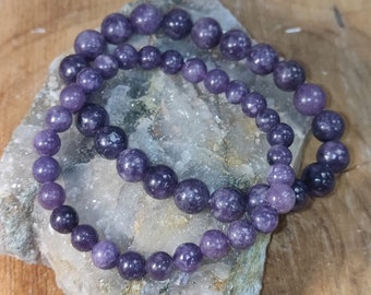 Bracelet Lepidolite contre dépression, calme anxiété, nervosité