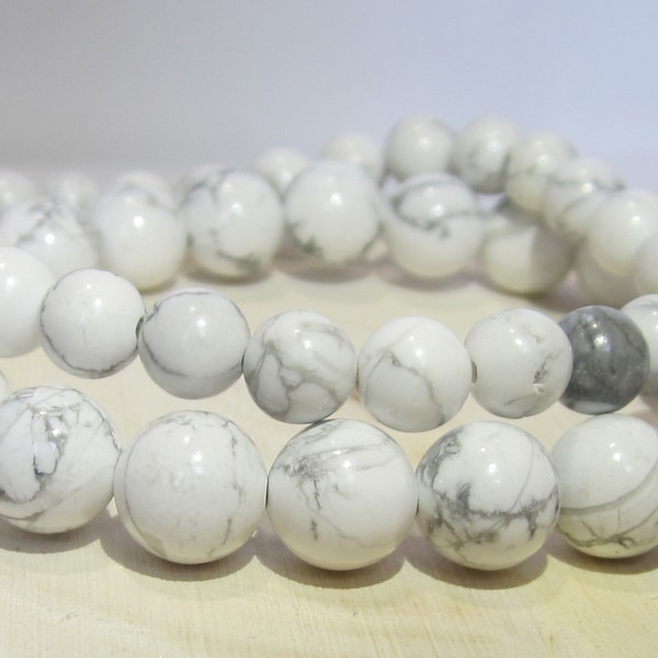 Bracelet Howlite renforcement os, cheveux, dents, apaisante, foie et dysfonctionnement digestif