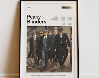 Póster de la serie de televisión Peaky Blinders con cita, arte de pared para cine retro vintage moderno, versión 1