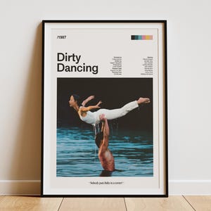 Dirty Dancing filmposter kunstprint met citaat, moderne retro vintage film bioscoop thuis muur kunst versie 2