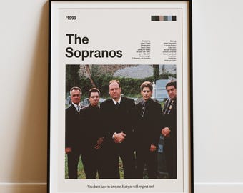 The Sopranos TV Serie Poster Kunstdruck mit Zitat, Moderne Retro Vintage Film Kino Home Wand Kunst Ver 3