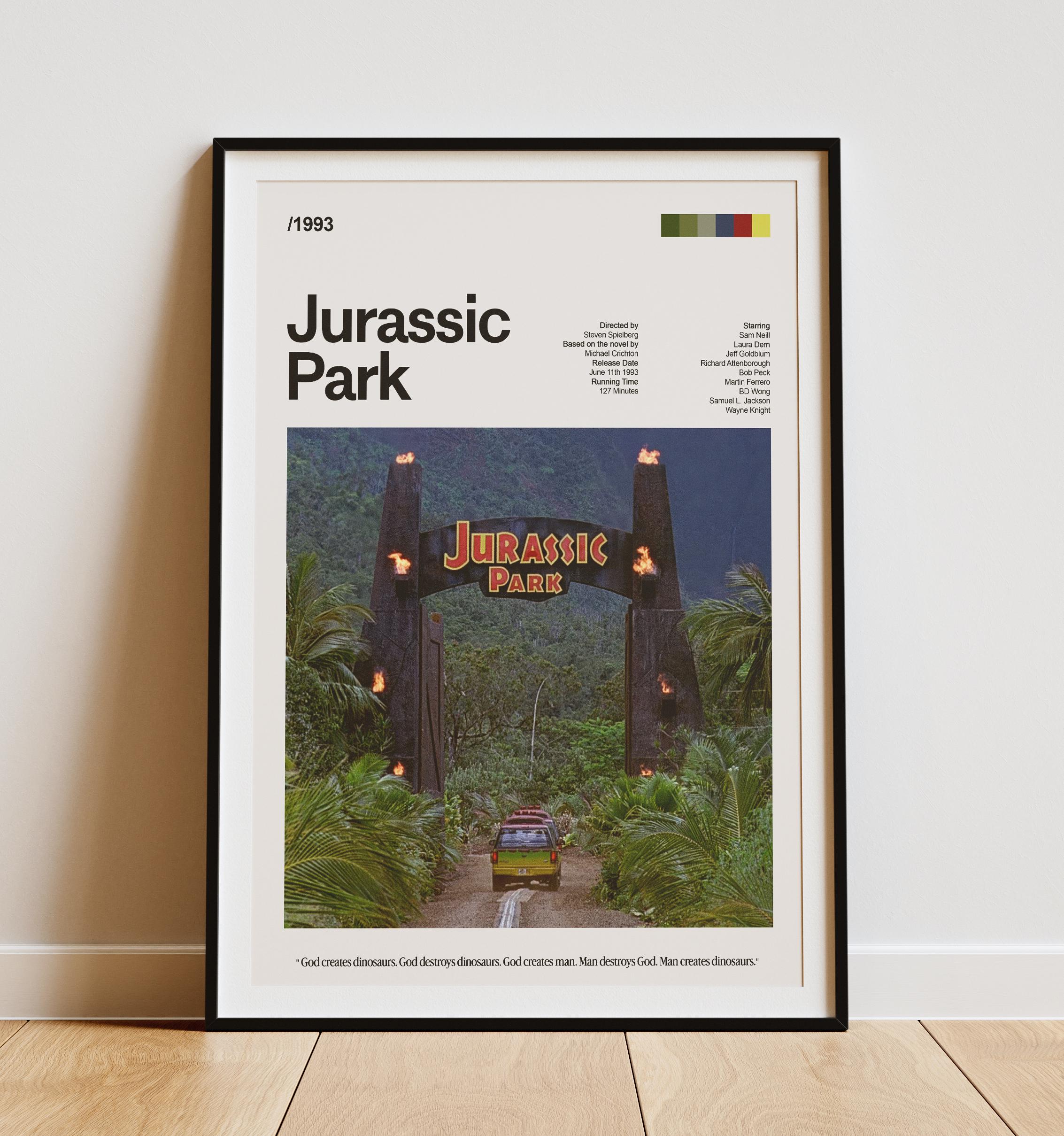 Jurassic Park 1993 Poster - Etsy