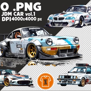 10 png JDM voiture drift clipart pour tshirt fête des pères impression numérique designs de sublimation personnalisable téléchargement HD