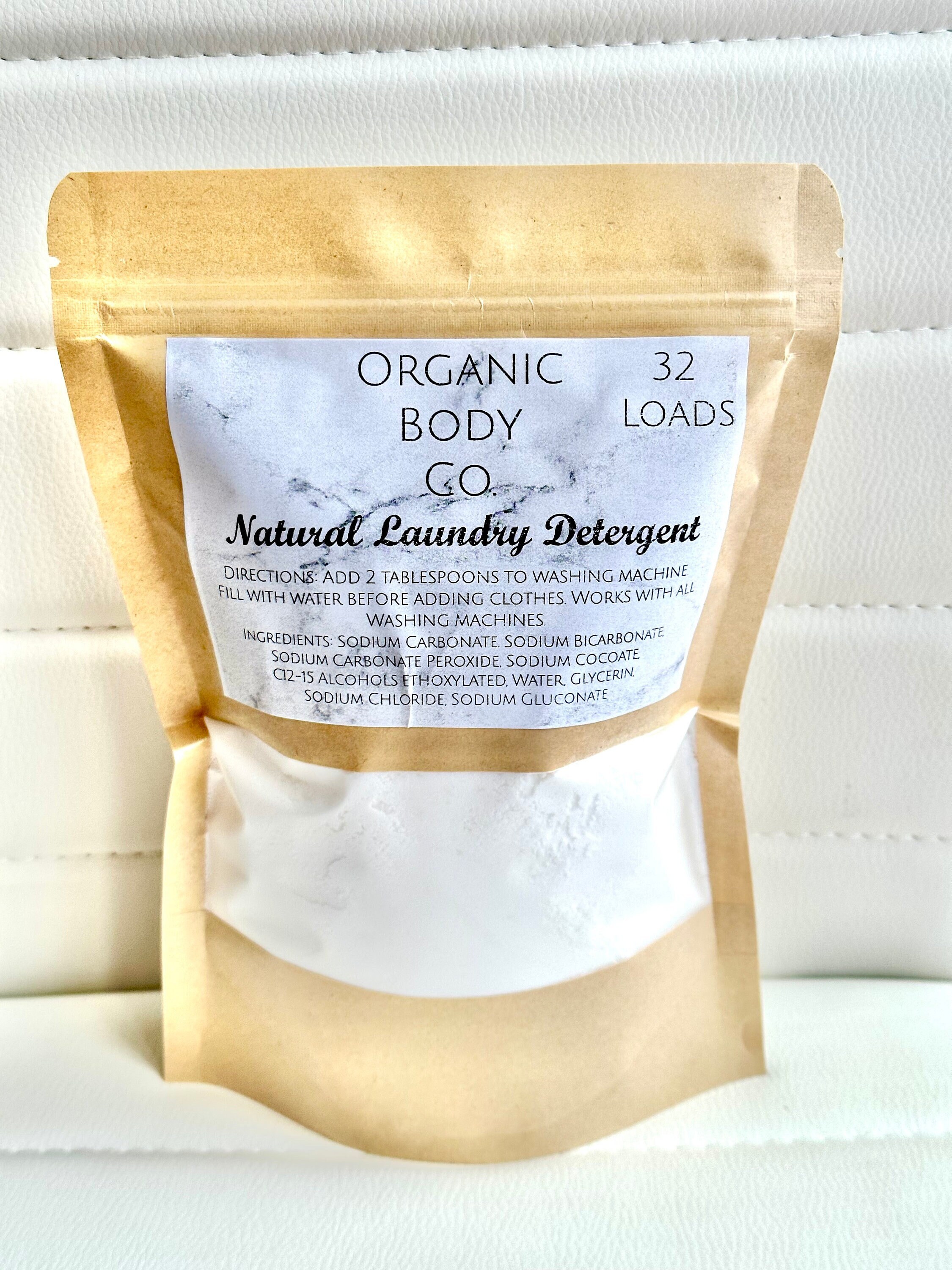 Natural Laundry Detergent, Unscented Laundry Detergent, Sensitive Skin, Ecofriendly, 2 Pounds