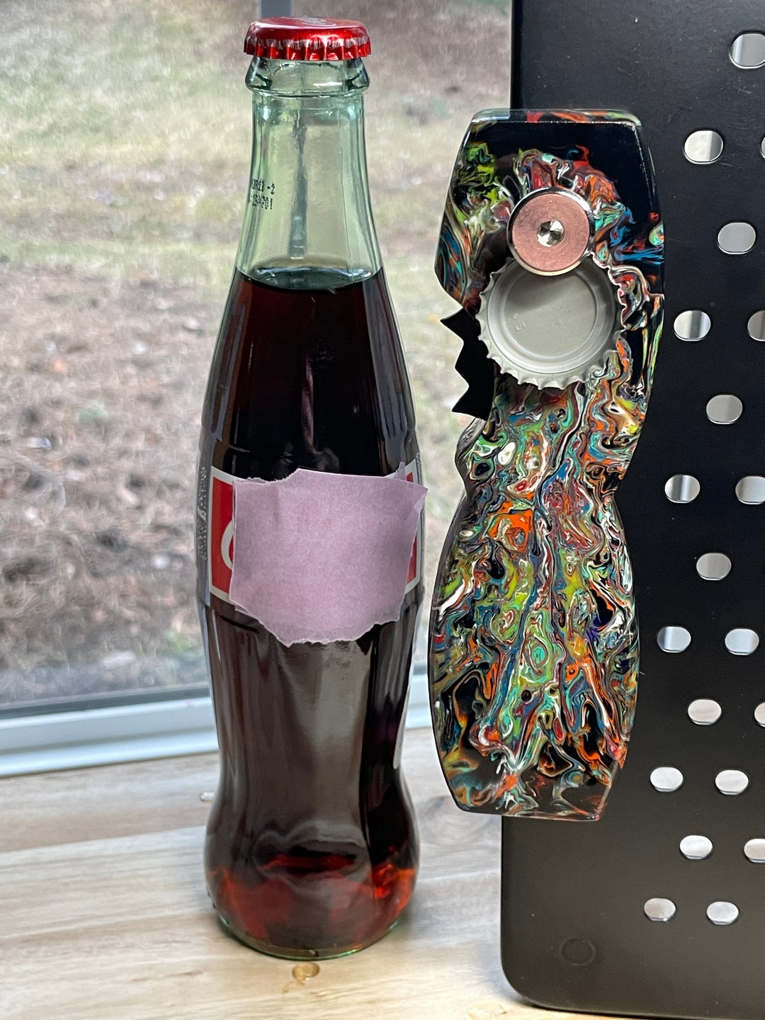 Maze of Beautiful Colors Beer Bottle Opener Glow Carbon Fiber Wax