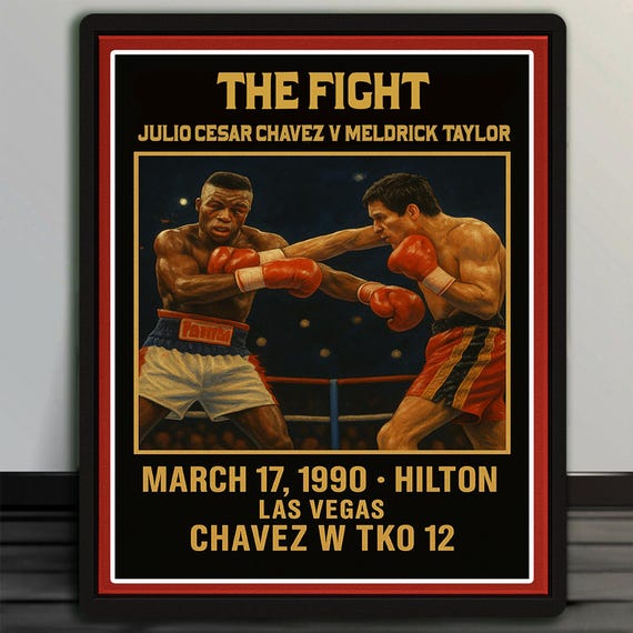 Julio CAESAR CHAVEZ V MELDRICK Taylor Boxing Fight Gym Club Metal