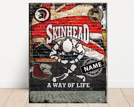 Personalised Skinhead Ska Mod Rude Boy Retro Metal Sign Man Cave