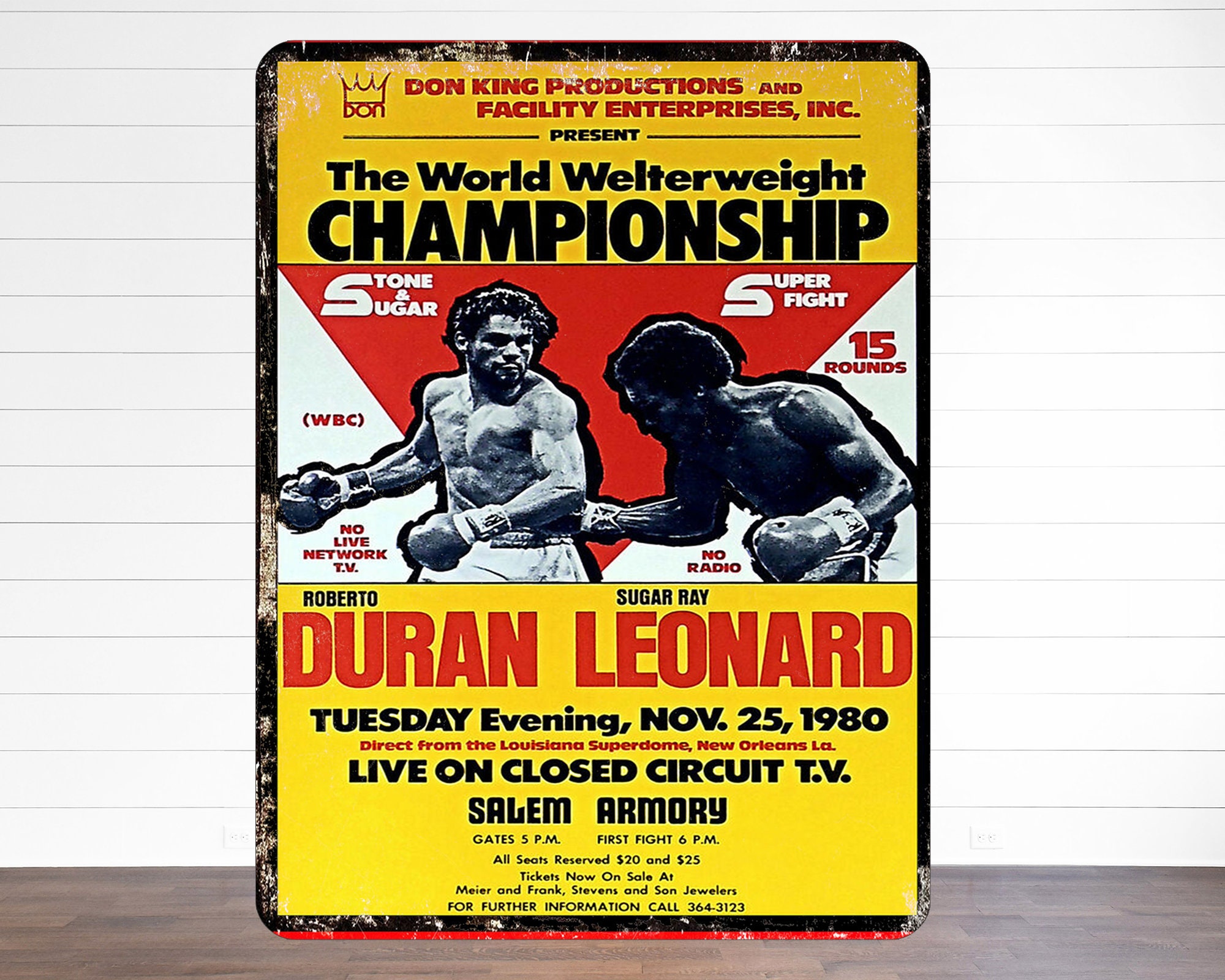 ロベルト・デュラン対シュガー・レイ・レナード戦 ボクシング メタル