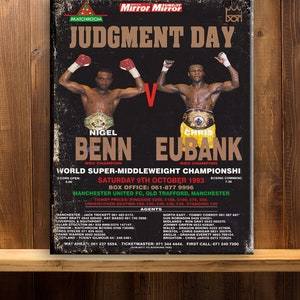Benn v Eubank fight boxing metal wall sign Poster RS255